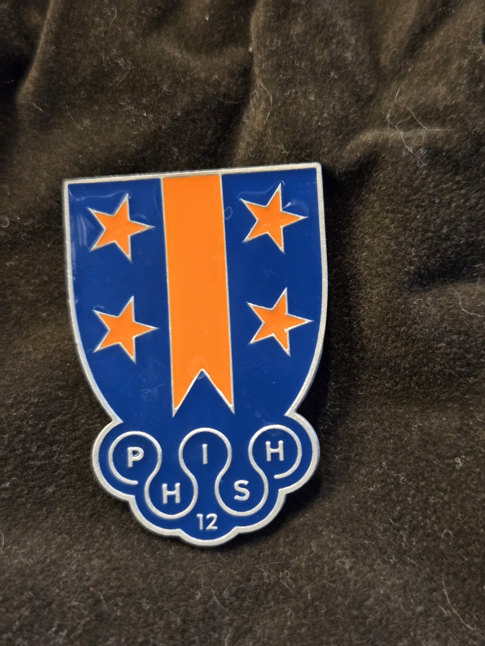 PHISH Jones Beach 2012 Enamel Pin - Blue & Orange Crest